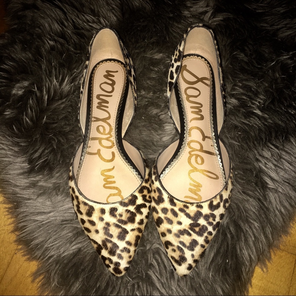 Sam Edelman Leopard Pointed Flats
